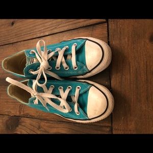 Teal Converse shoes